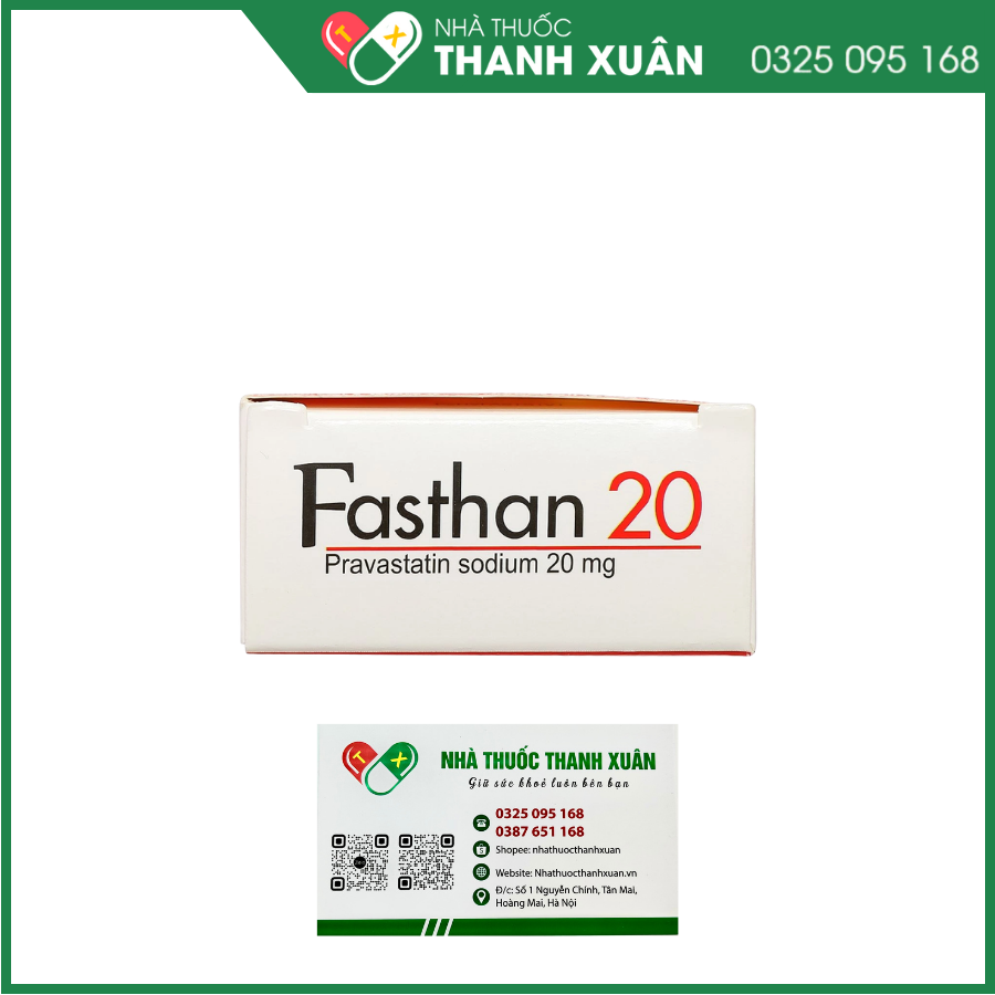 Thuốc Fasthan 20 SaVipharm điều trị rối loạn lipid máu, dự phòng biến cố tim mạch